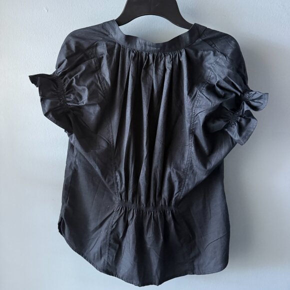 Anthropologie The Tatum Flutter-Sleeve Blouse by Pilcro:  Poplin Edition, NWT - Picture 2 of 2